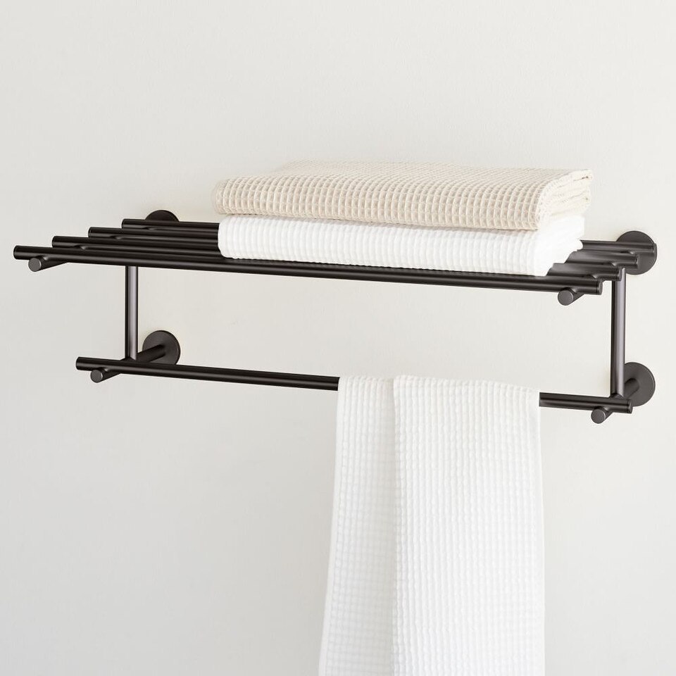 Modern Overhang Bathroom Rail Shelf West Elm UK